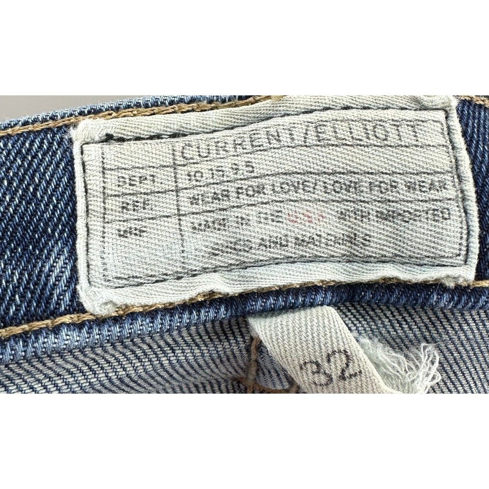 Current/Elliott Wide Leg Crop Jeans Womens Size 32 Parisian Chic Capsule Boho - Picture 5 of 5